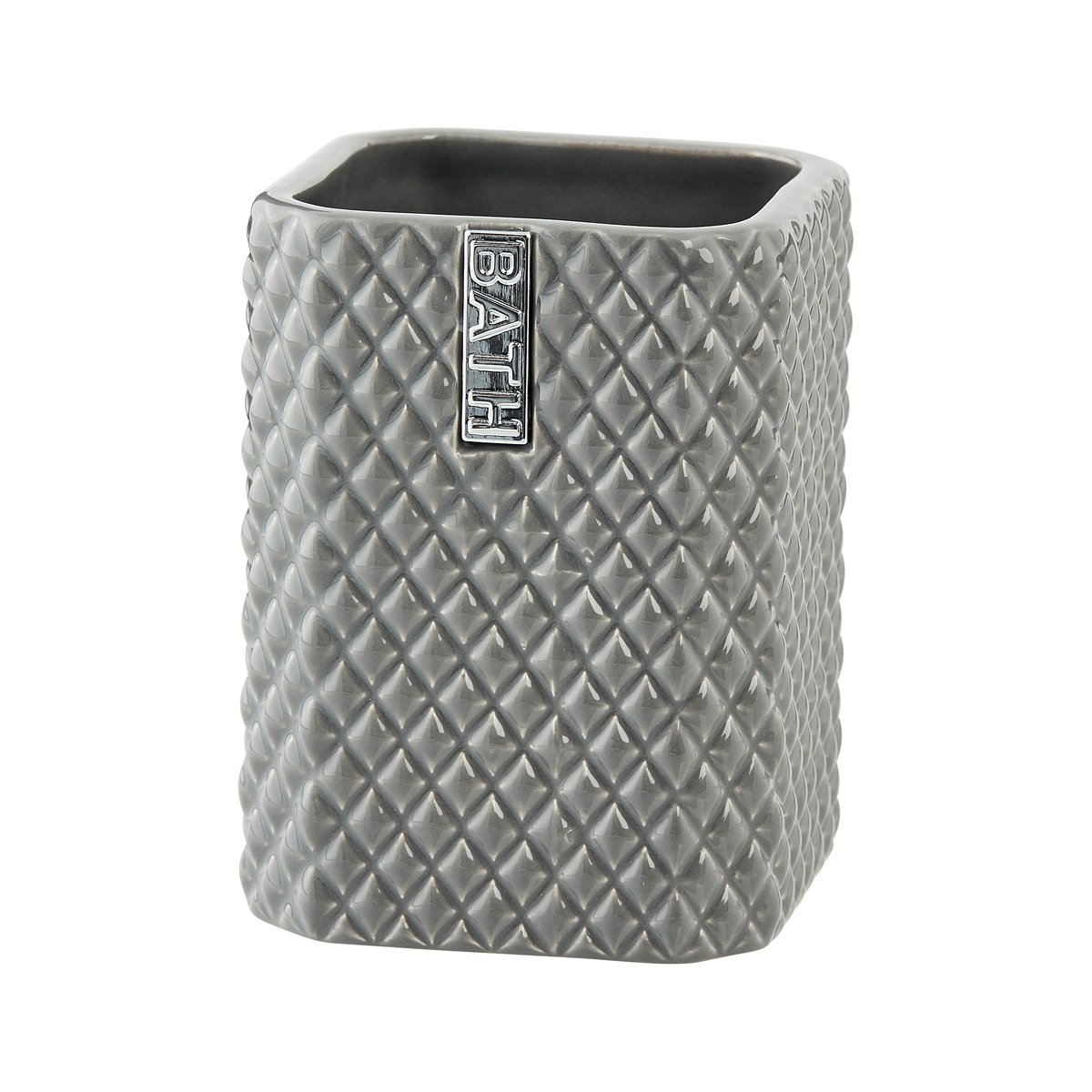 lene bjerre mug à brosse à dents marion 10,5 cm monument grey-silver