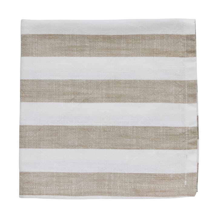 Olivia serviette en coton 40x40 cm - Off White-Linen - Lene Bjerre