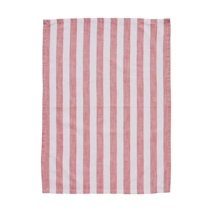 Olivia torchon de cuisine 50x70 cm - Off White-Dark Coral - Lene Bjerre