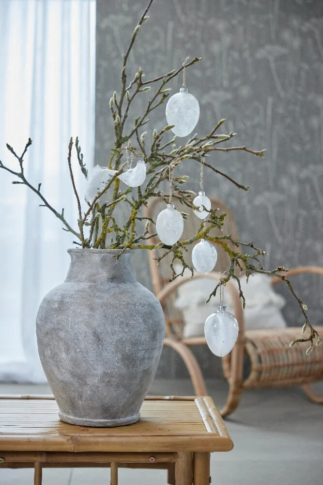 Pendentif de Pâques Estille 12 cm, Clear-white Lene Bjerre