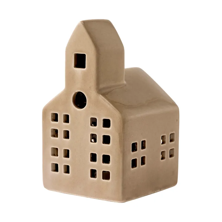 Photophore Mythel - Beige, 8,7x8,5x14,2 cm - Lene Bjerre