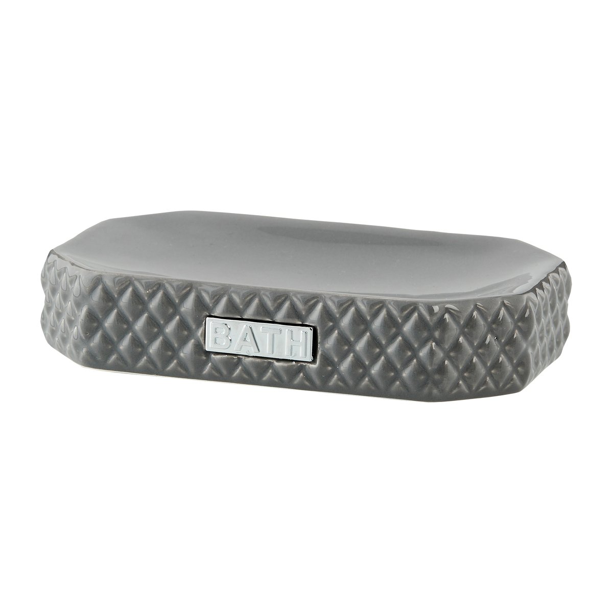Lene Bjerre Porte-savon Marion 13,5x9 cm Monument grey-silver