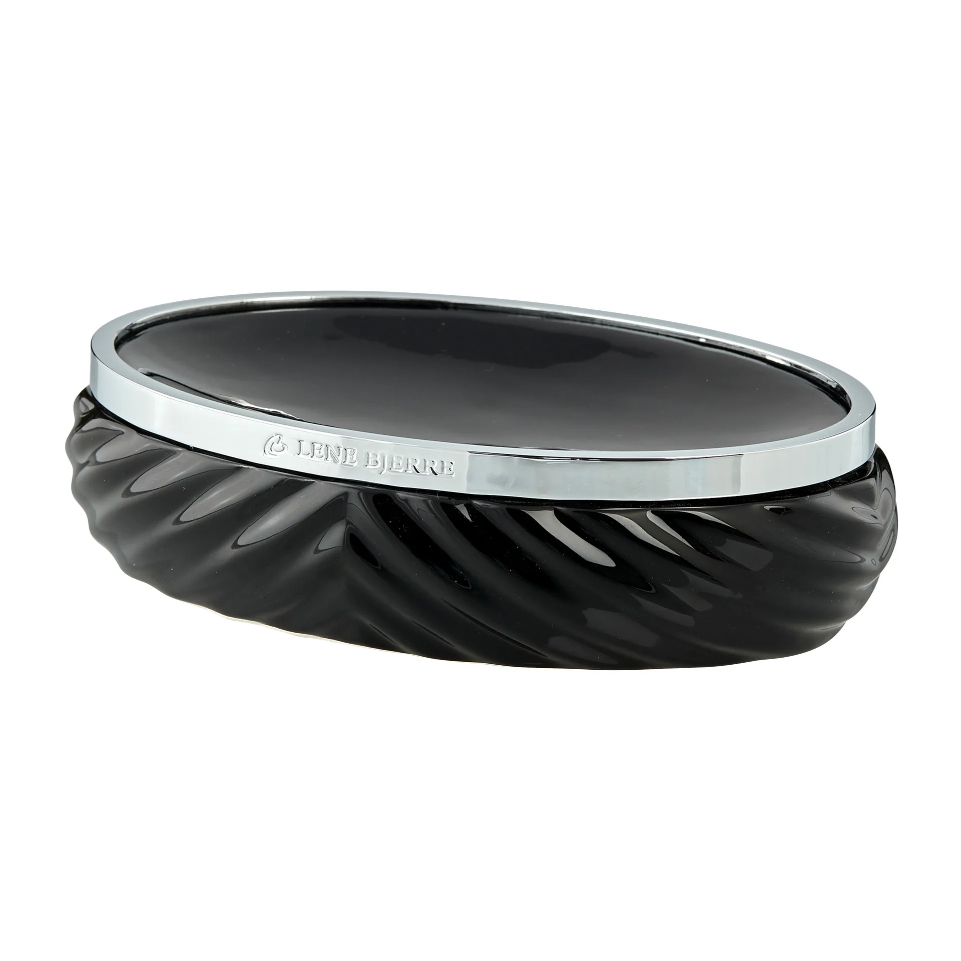Porte-savon Milda 10,5x14,5 cm, Black-silver Lene Bjerre