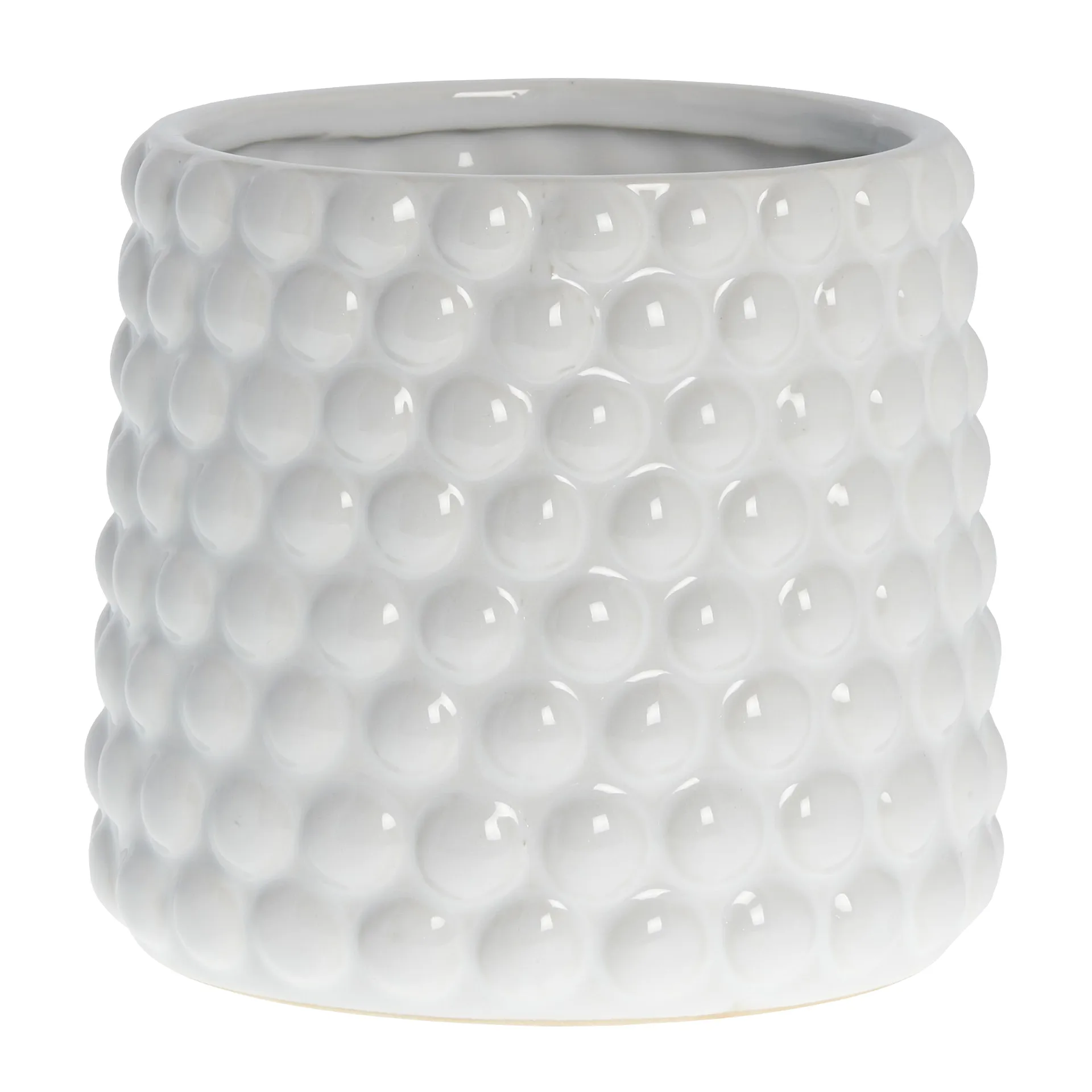 Pot Dotsie Ø18 cm, White Lene Bjerre