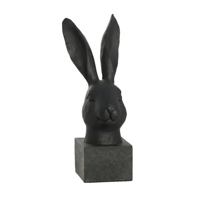Sculpture de lapin de Pâques Semina 26 cm, Black Lene Bjerre