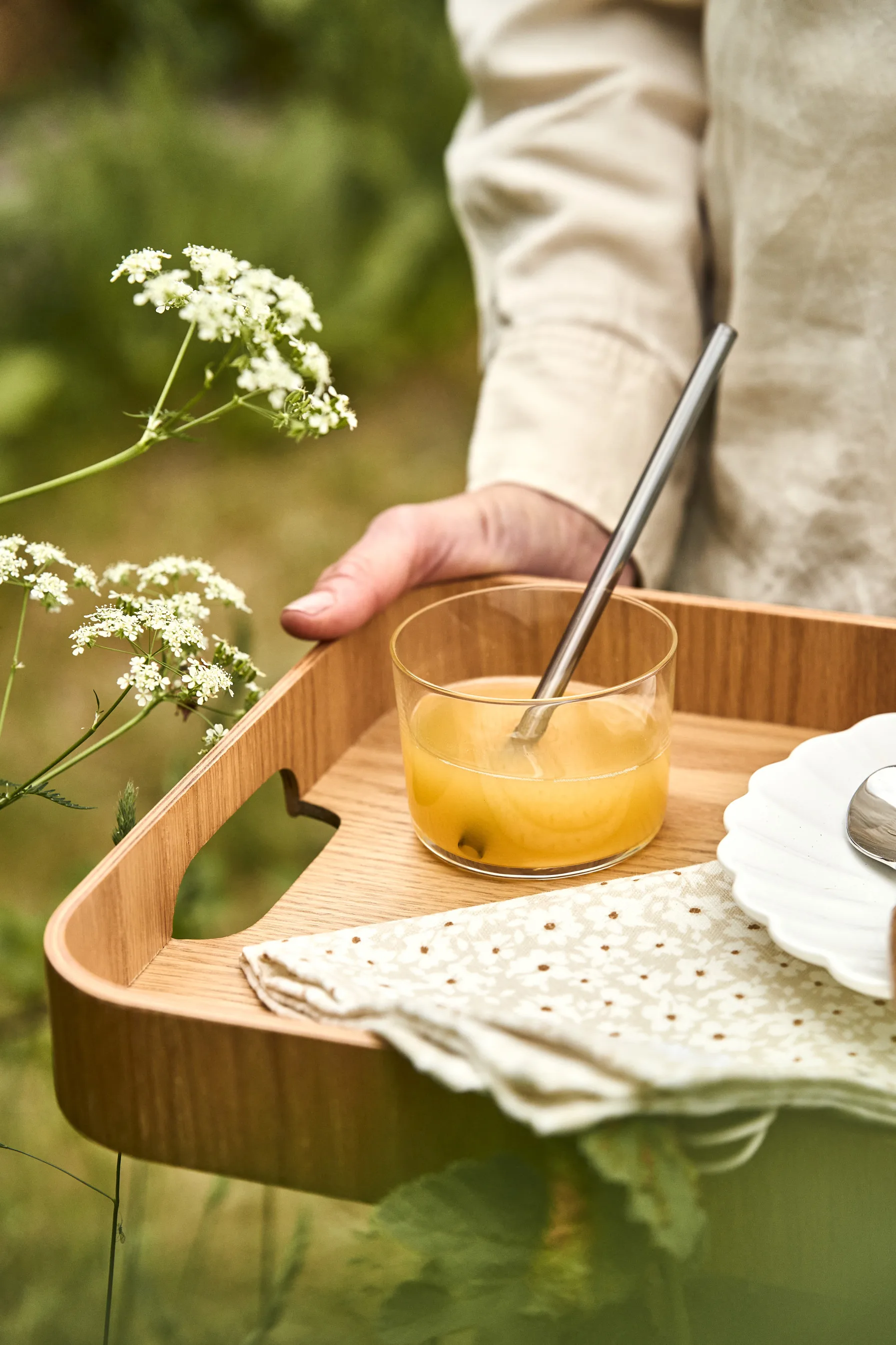 Serviette de table Liberte 40x40 cm, Linen-white Lene Bjerre