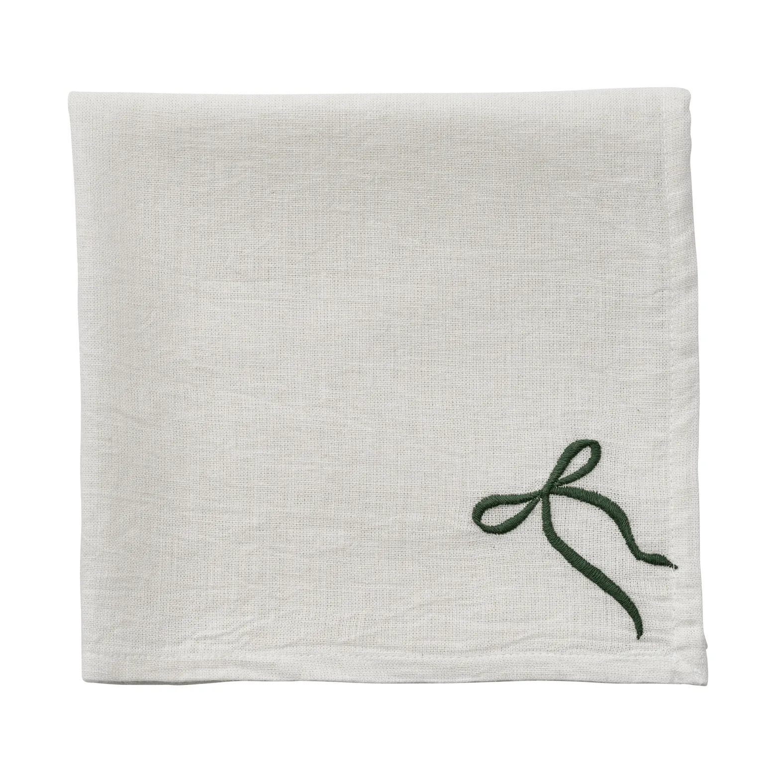 Serviette en tissu Fiola, Blanc-vert, 45x45 cm Lene Bjerre