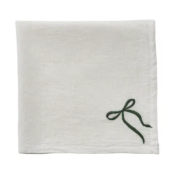 Serviette en tissu Fiola - Blanc-vert, 45x45 cm - Lene Bjerre