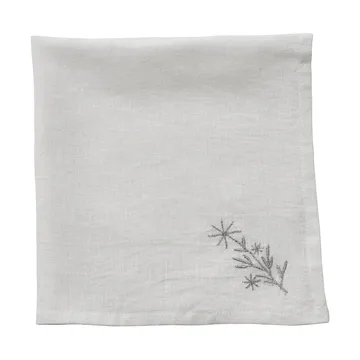 Serviette en tissu Starlia - Blanc-argenté, 45x45 cm - Lene Bjerre