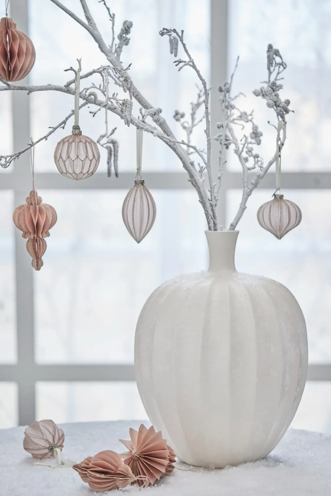 Suspension de Noël Pappia 12 cm, Rose, rond Lene Bjerre