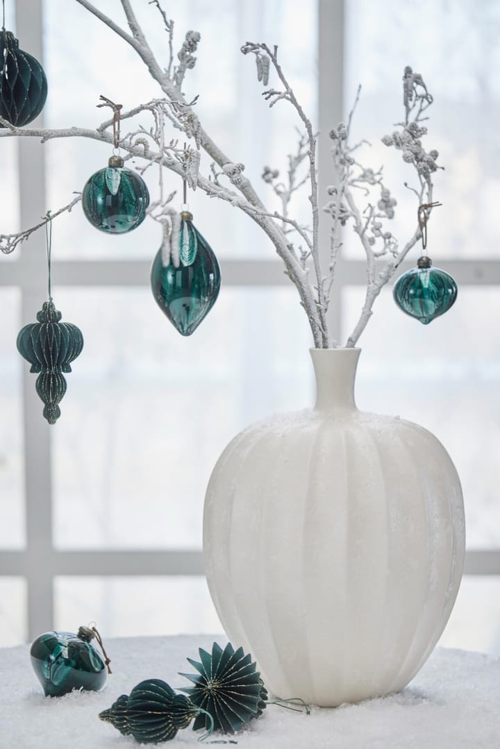Suspension de Noël Pappia 12 cm, Vert foncé, ovale Lene Bjerre