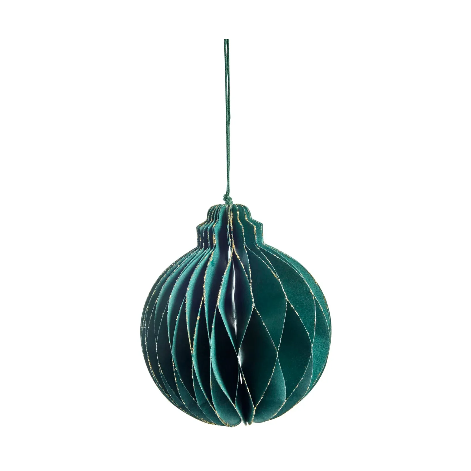 Suspension de Noël Pappia 12 cm, Vert foncé, rond Lene Bjerre