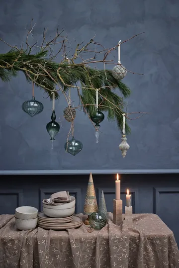 Suspension de Noël pomme de pin Norille 10 cm - Dusty Green - Lene Bjerre