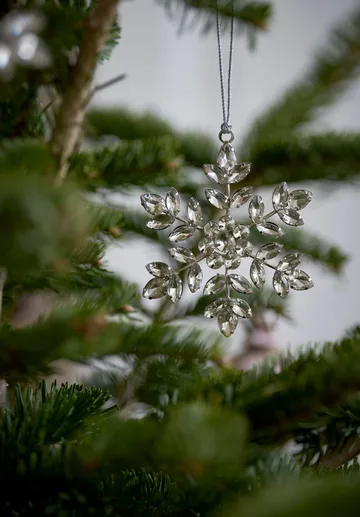 Suspension décorative flocon de neige Ada - Argenté, 10x10 cm - Lene Bjerre