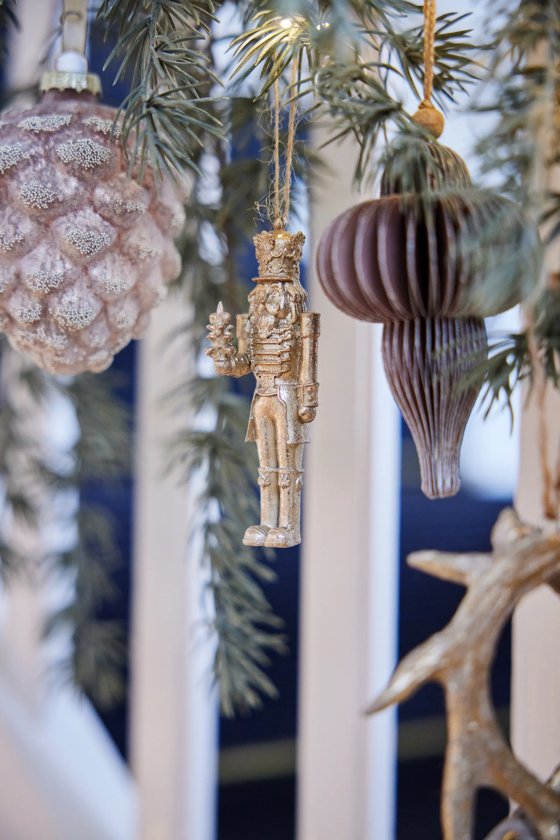 Suspension décorative Paline 10 cm, Dark rose-silver Lene Bjerre