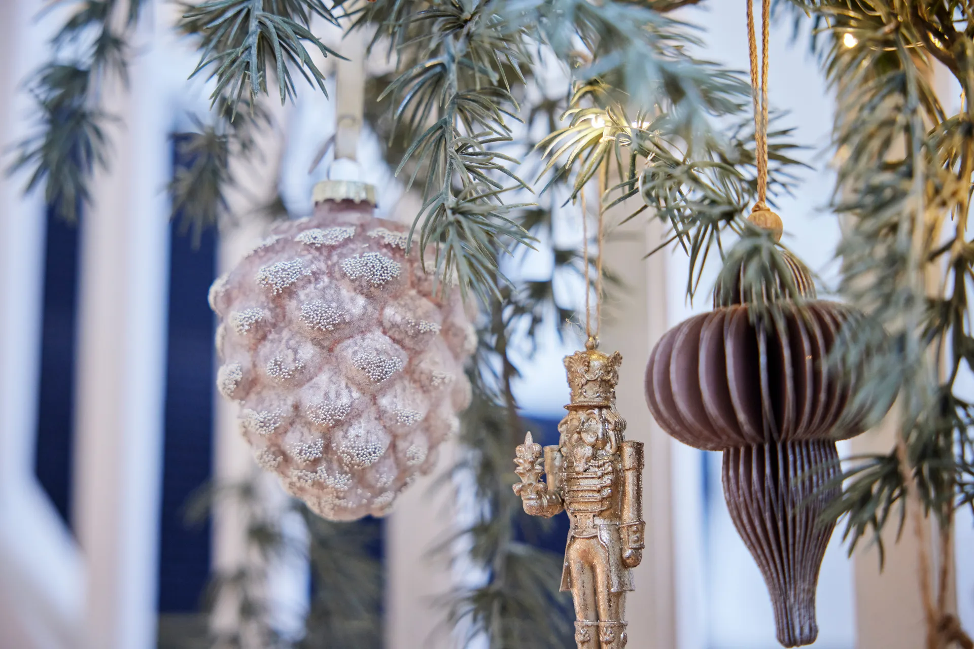 Suspension décorative Paline 10 cm, Dark rose-silver Lene Bjerre