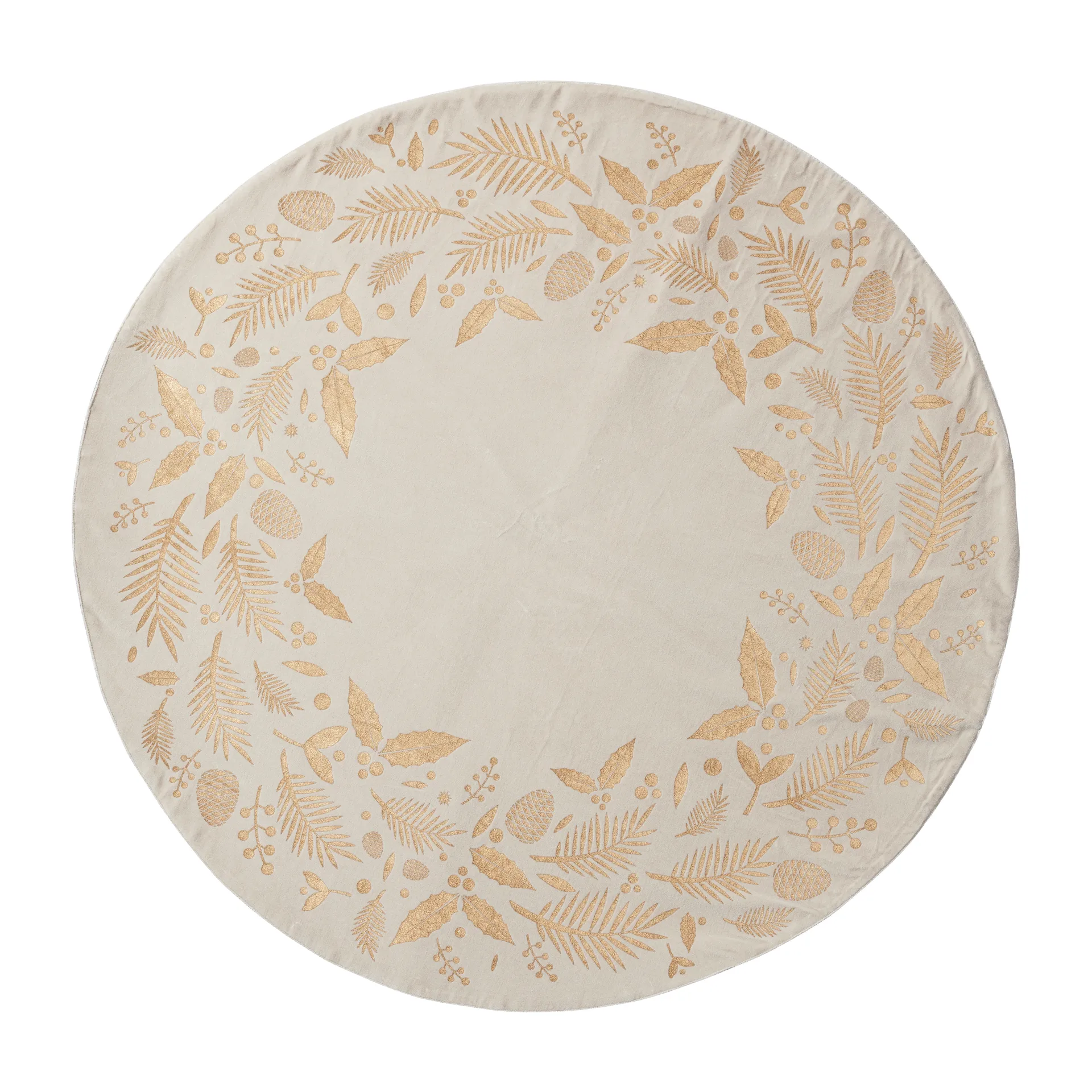 Tapis de sapin Cristie Ø110 cm, linen-light gold Lene Bjerre