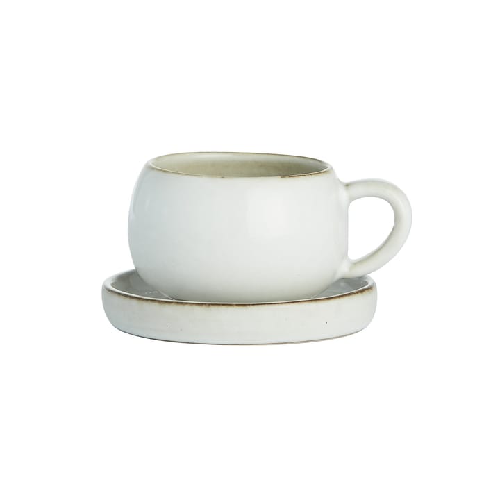 Tasse à espresso avec soucoupe Amera - White sands - Lene Bjerre