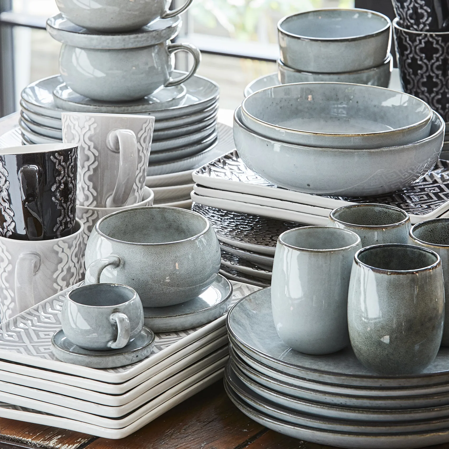 Tasse avec anse Amera, Gris Lene Bjerre