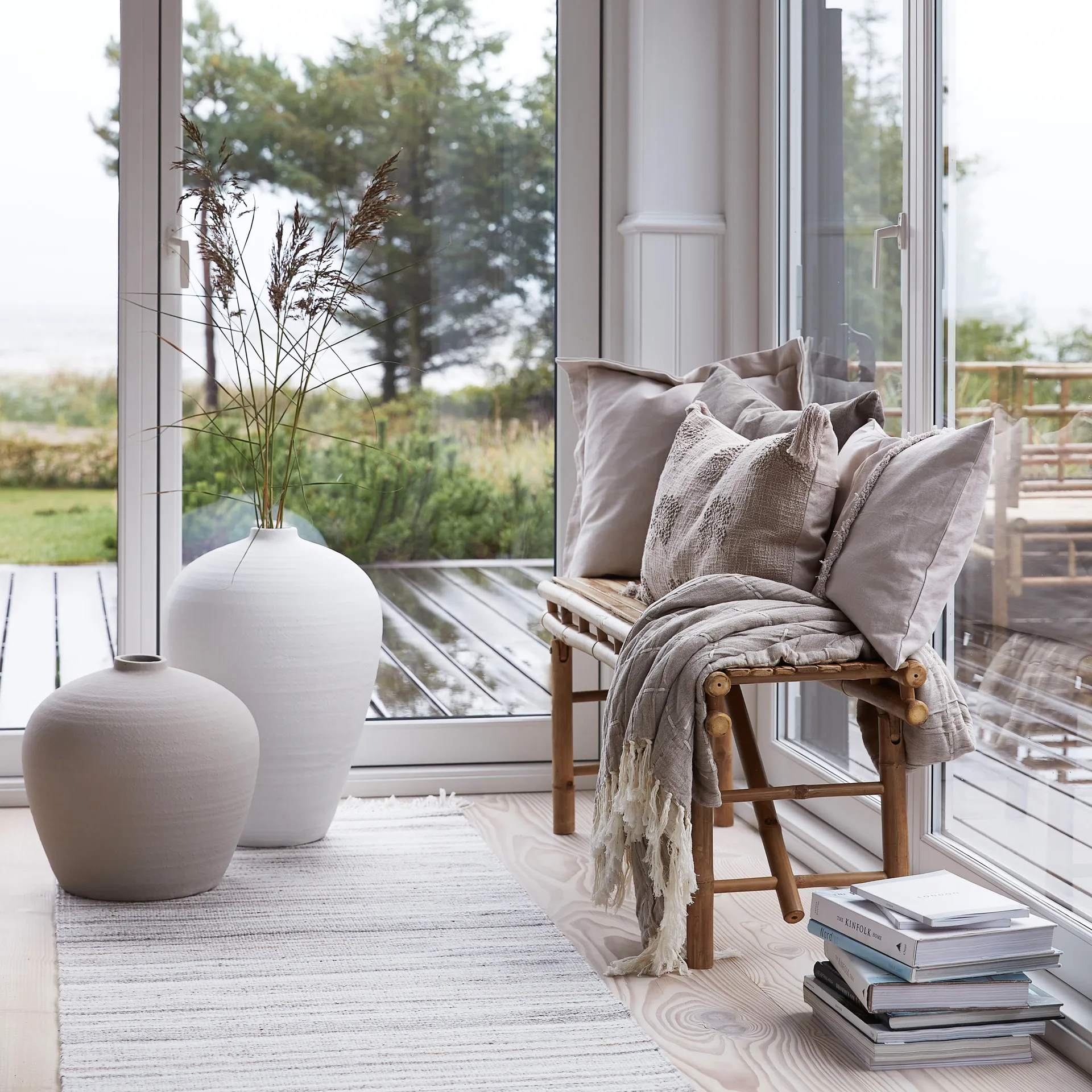 Vase Catia 38 cm, Gris argenté Lene Bjerre