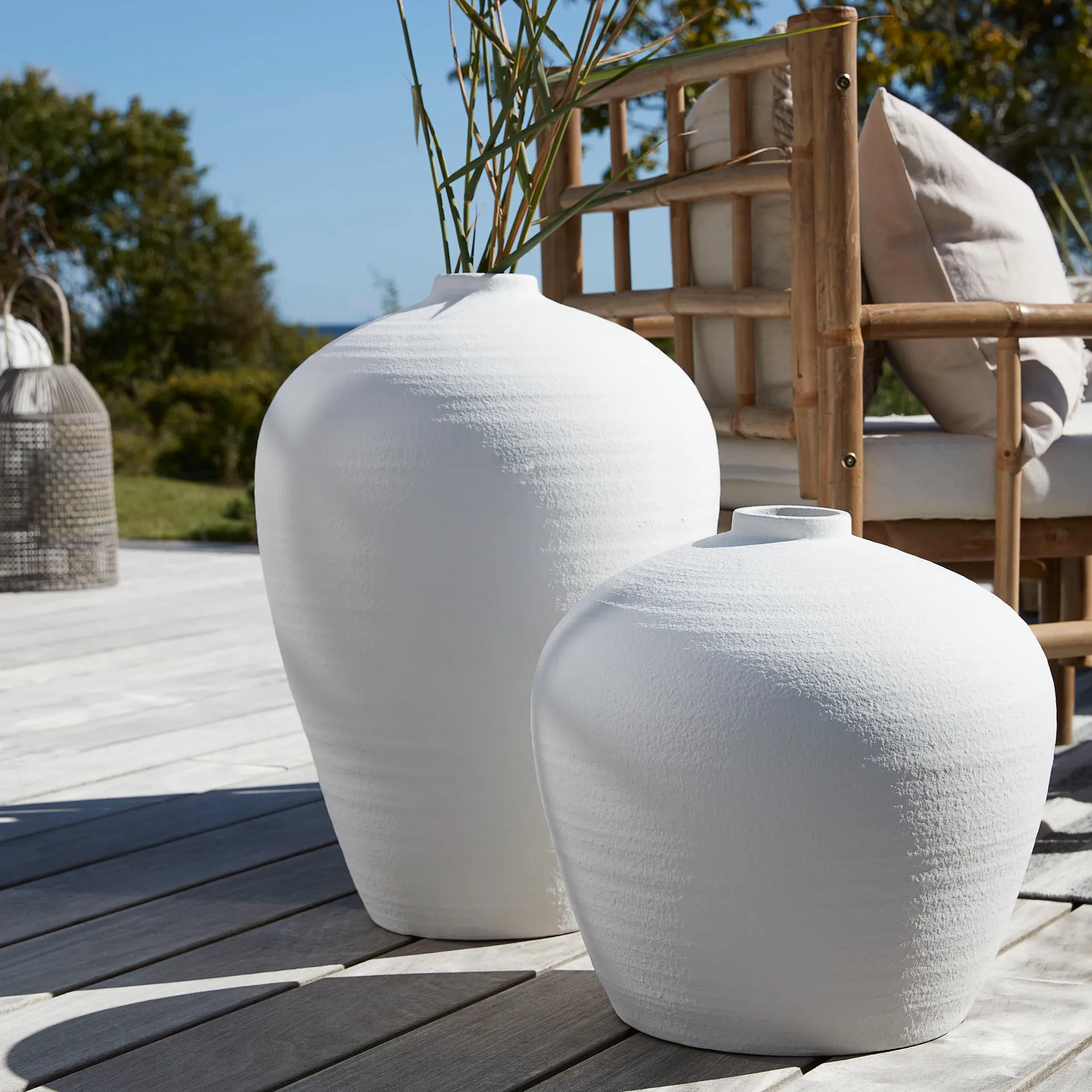 Vase Catia 57 cm, Blanc Lene Bjerre