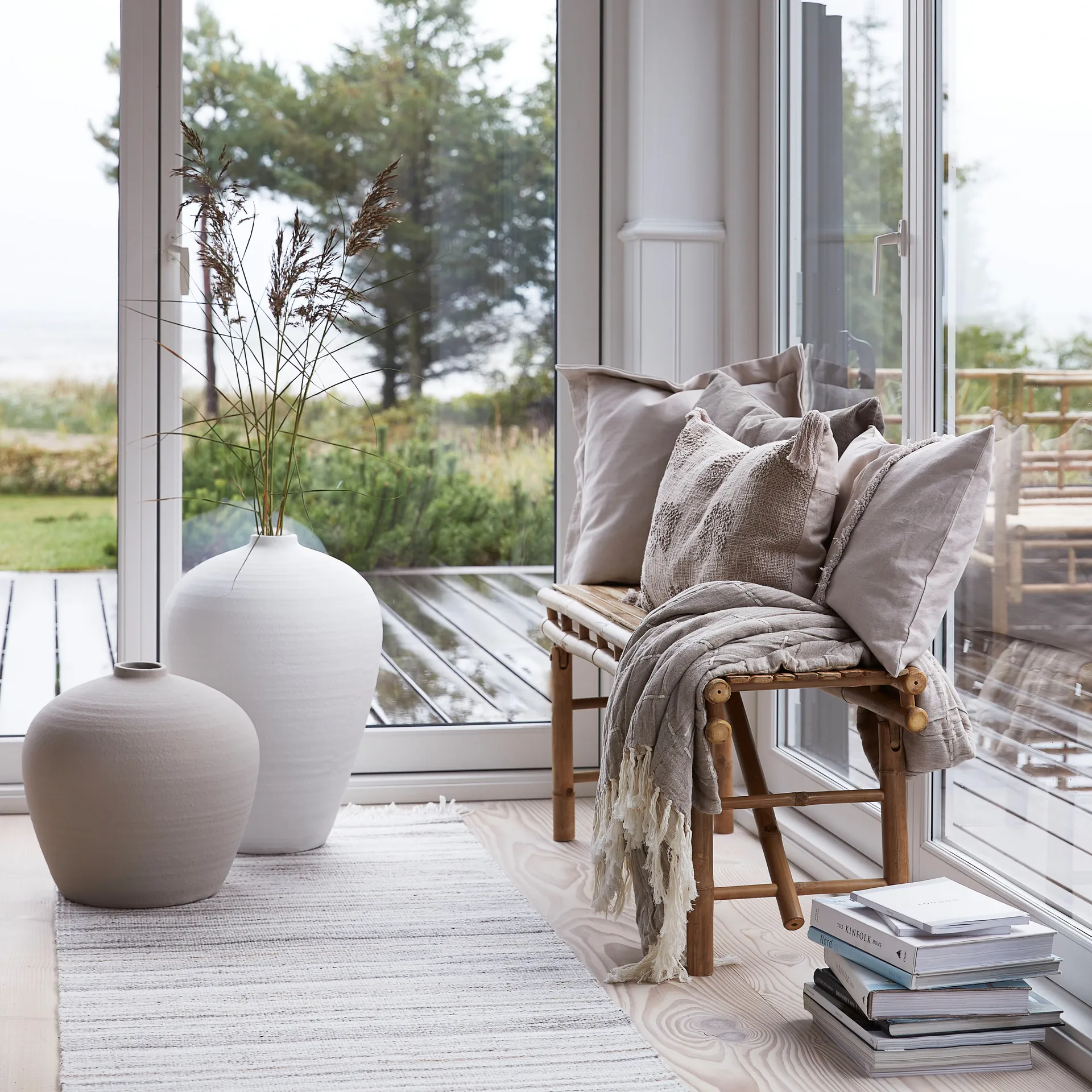 Vase Catia 57 cm, Blanc Lene Bjerre