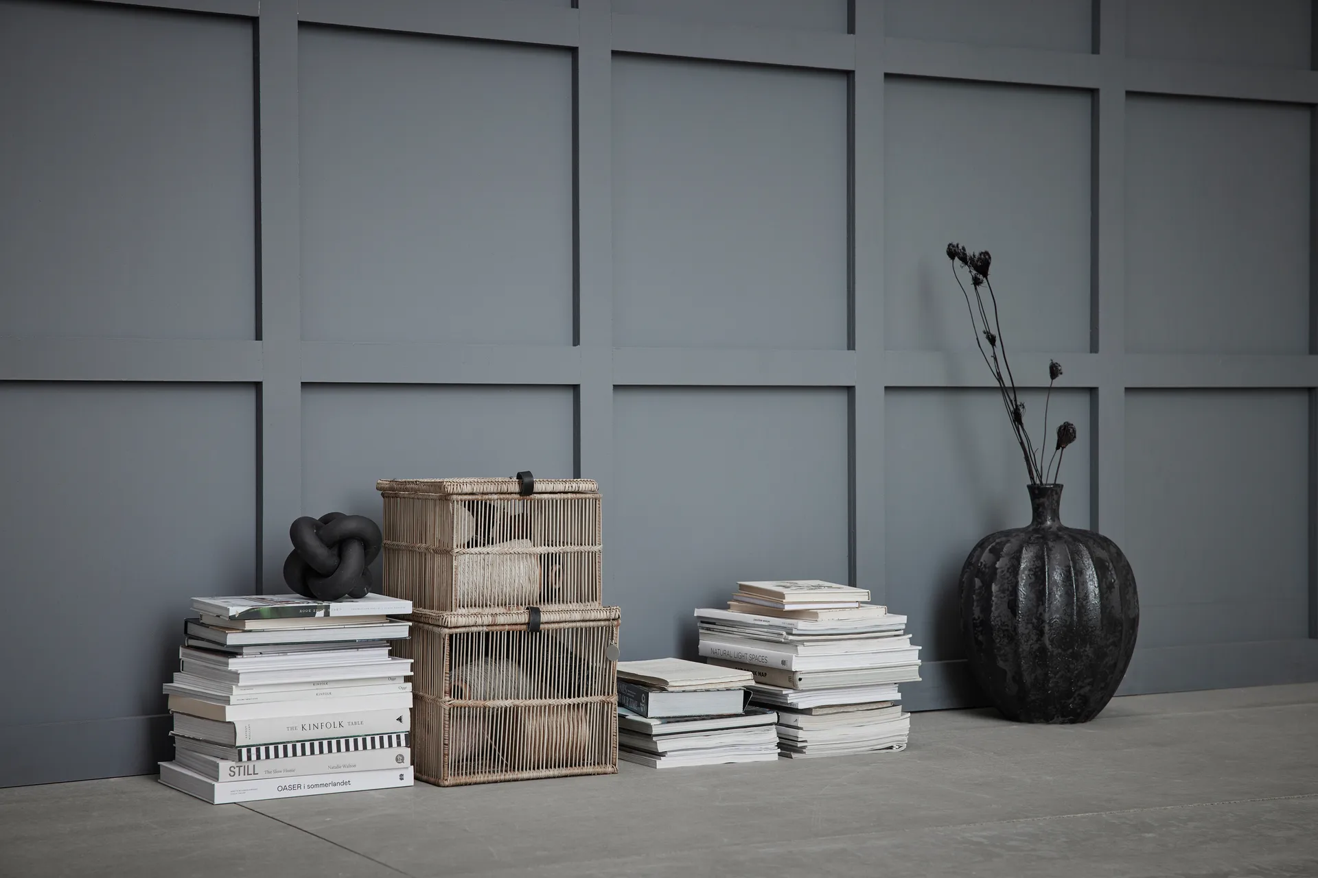 Vase décoratif Esme 42 cm, Noir Lene Bjerre