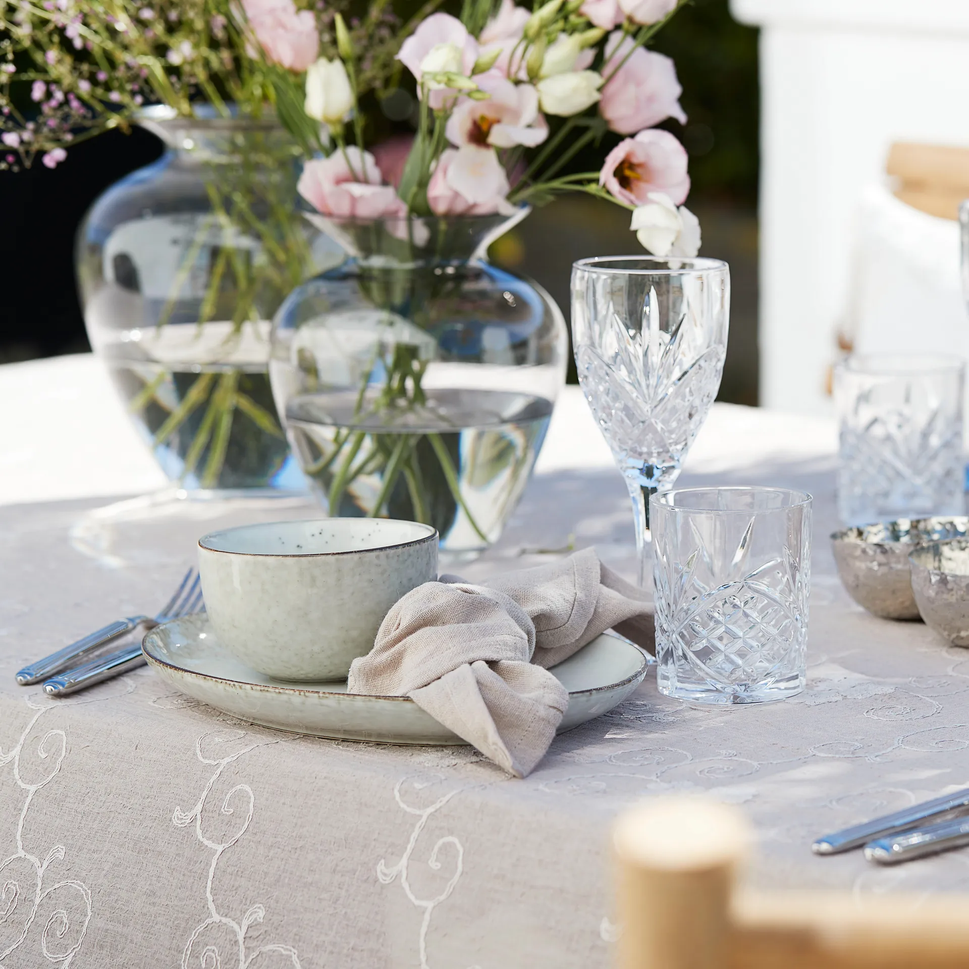 Vase Milia 30 cm, Gris clair Lene Bjerre