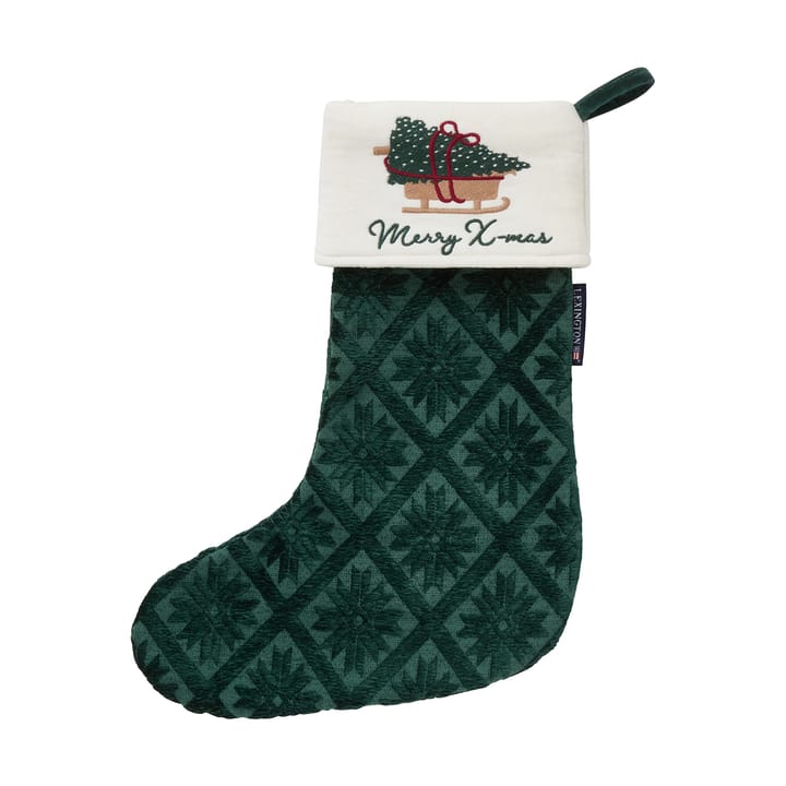 Chaussette de Noël Jacquard coton/viscose écologique - Green - Lexington