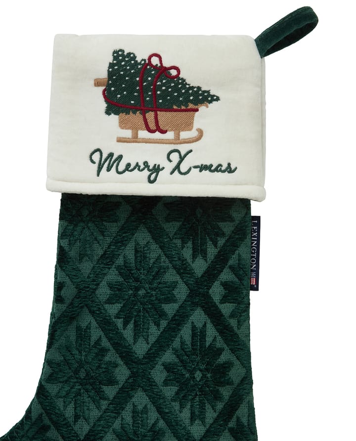 Chaussette de Noël Jacquard coton/viscose écologique, Green Lexington