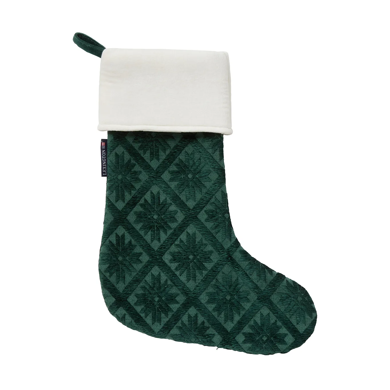 Chaussette de Noël Jacquard coton/viscose écologique, Green Lexington