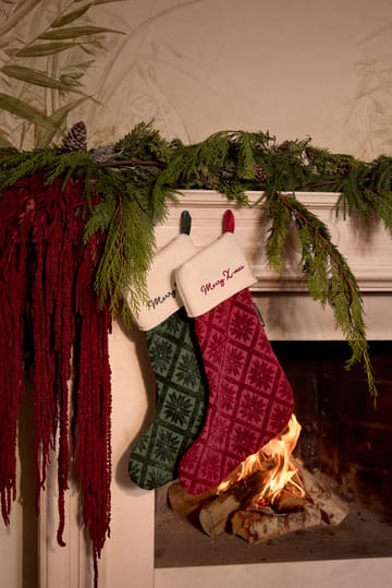 Chaussette de Noël Jacquard coton/viscose écologique - Green - Lexington