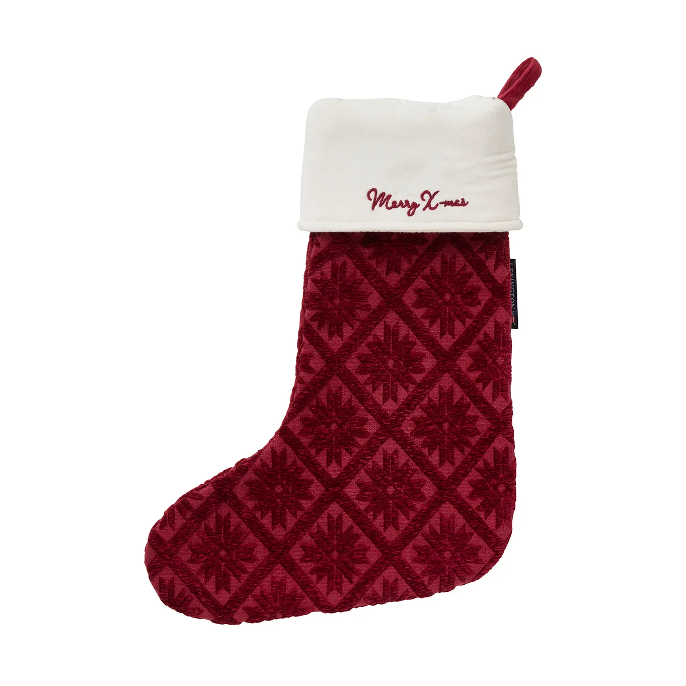Chaussette de Noël Jacquard coton/viscose écologique, Red Lexington