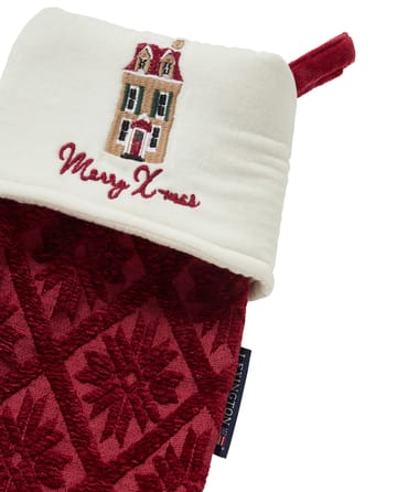 Chaussette de Noël Jacquard coton/viscose écologique - Red - Lexington