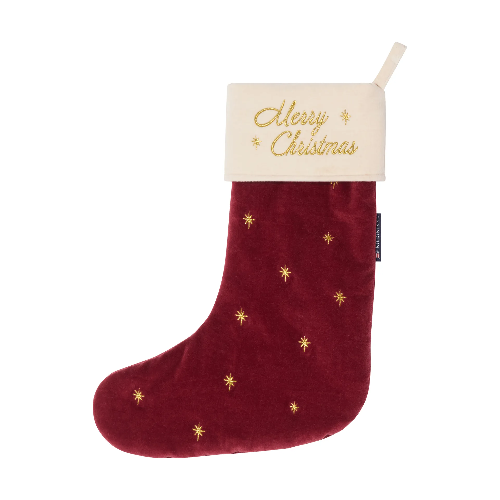 Chaussette de Noël velvet Lexington, Red, 45 cm Lexington