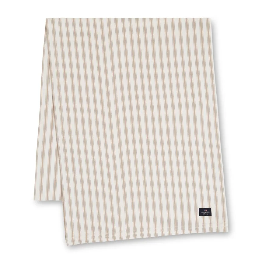 Chemin de table Icons Herringbone Striped 50x150 cm, Beige-white Lexington