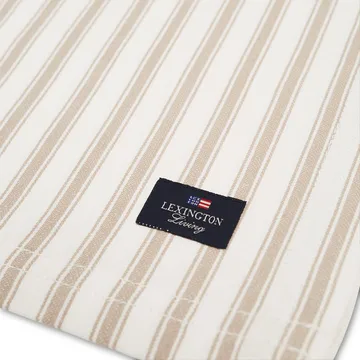 Chemin de table Icons Herringbone Striped 50x150 cm - Beige-white - Lexington