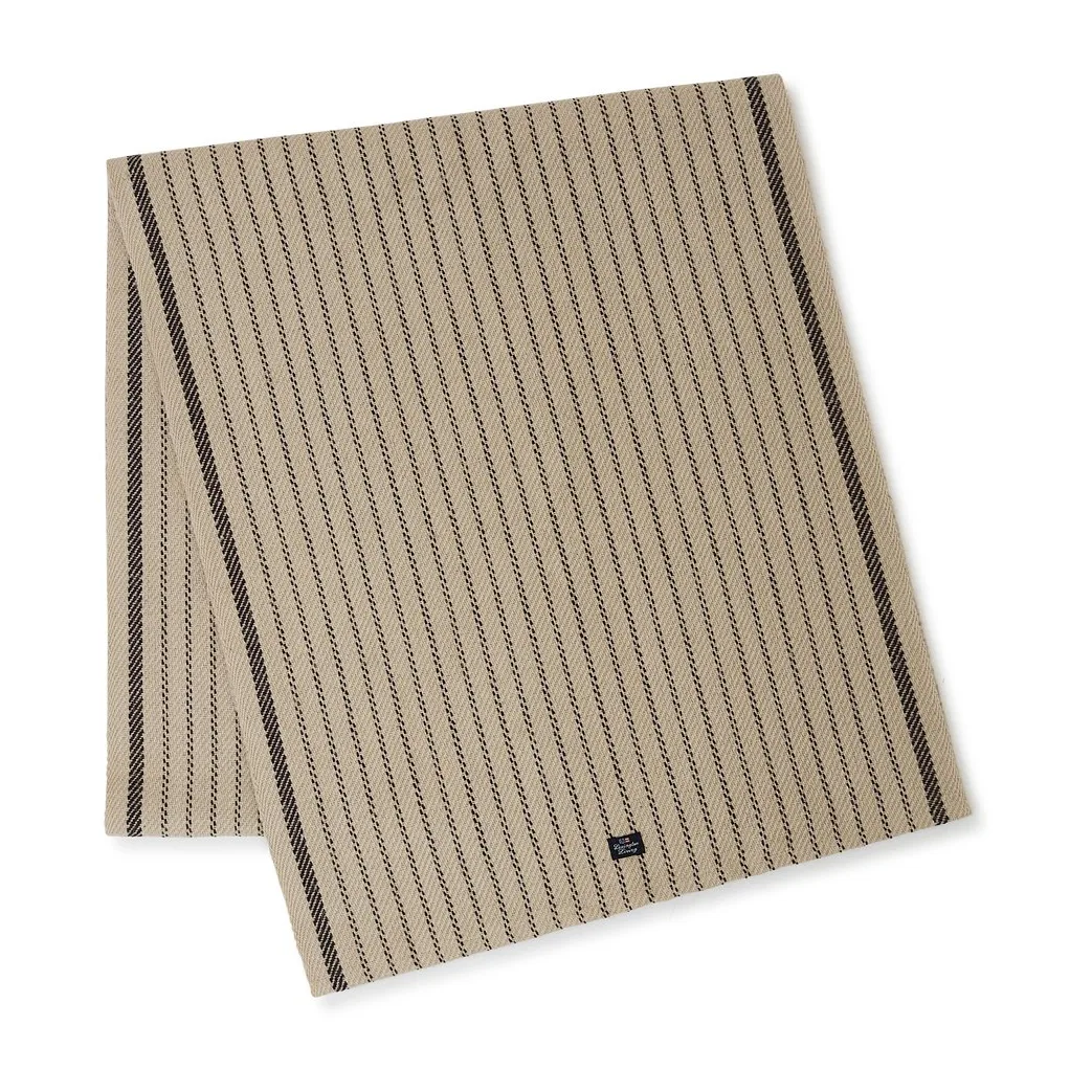 Chemin de table Striped Jute Cotton 50x250 cm, Beige-dark gray Lexington