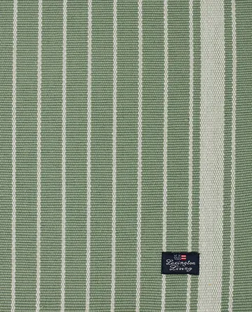 Chemin de table Striped Organic Cotton Rips 50x250 cm - Green-white - Lexington