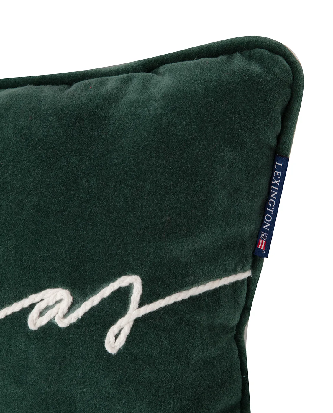 Coussin Christmas Cotton Velvet 30x50 cm, Vert Lexington