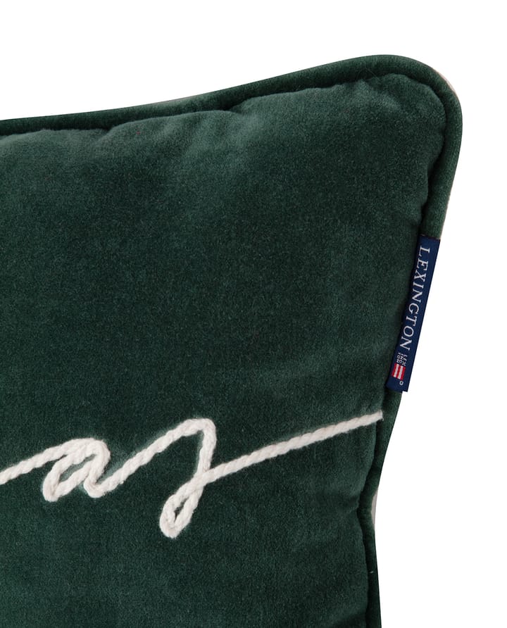 Coussin Christmas Cotton Velvet 30x50 cm - Vert - Lexington