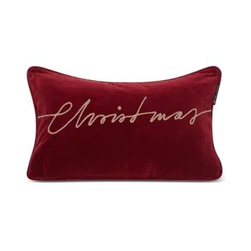 Coussin Christmas Organic Cotton Velvet 30x50 cm - Red - Lexington