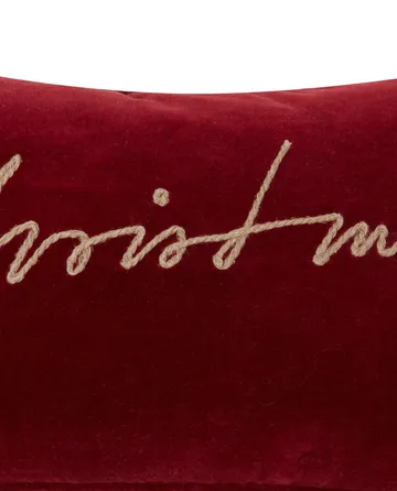 Coussin Christmas Organic Cotton Velvet 30x50 cm - Red - Lexington
