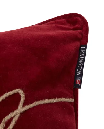 Coussin Christmas Organic Cotton Velvet 30x50 cm - Red - Lexington