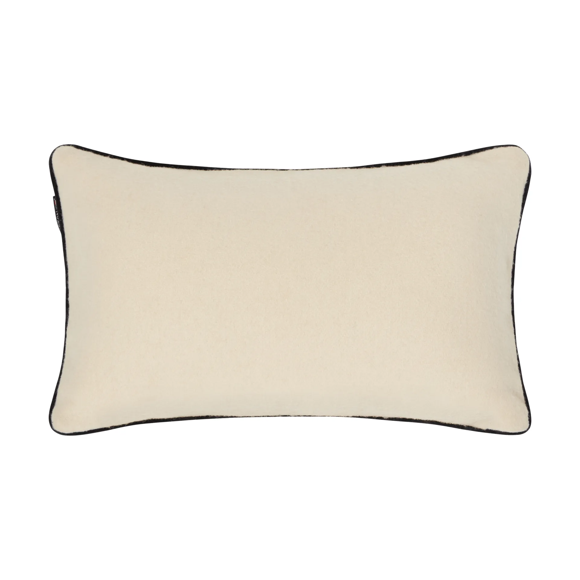 Coussin décoratif Mountains Logo en mélange de laine, White-navy, 50x30 cm Lexington
