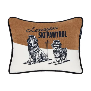 Coussin décoratif Skipawtrol - Beige-white-navy, 40x30 cm - Lexington