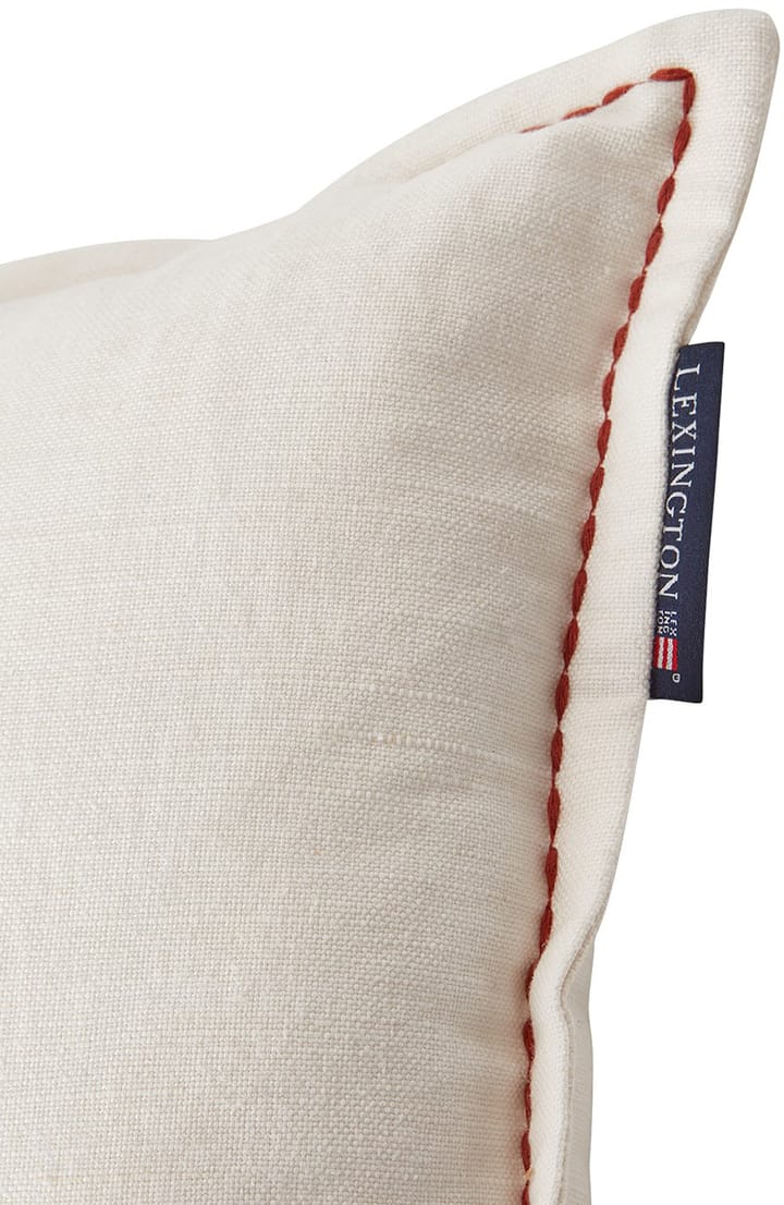 Coussin Logo Embroidered by the ocean 30x50 cm - White - Lexington