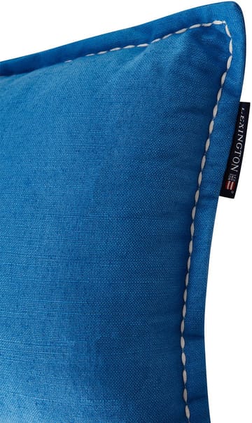 Coussin Logo Embroidered Linen/Cotton 30x50 cm - Blue - Lexington