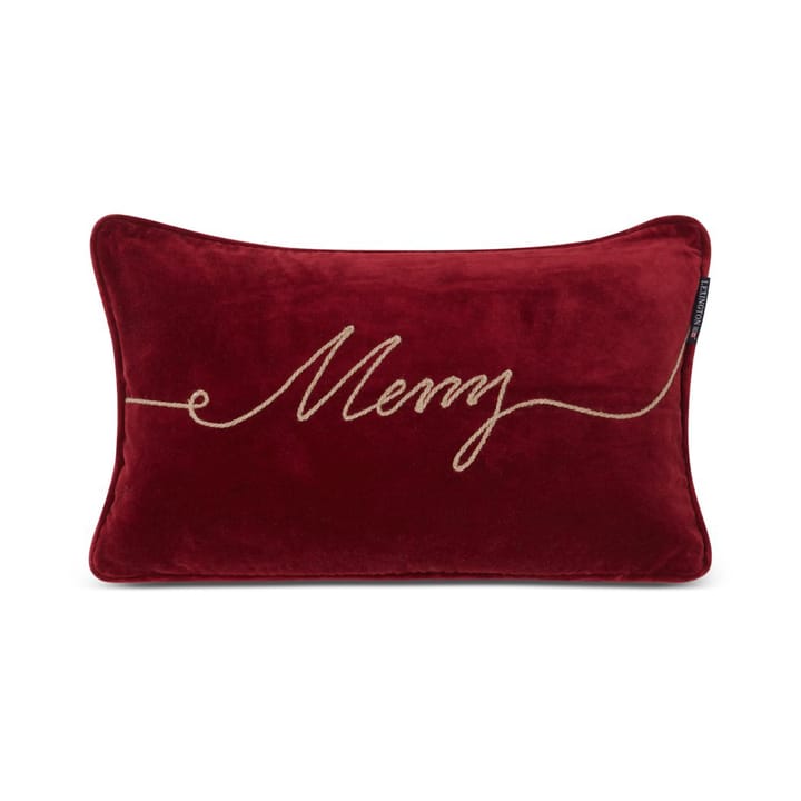 Coussin Merry Cotton Velvet 30x50 cm - Red - Lexington