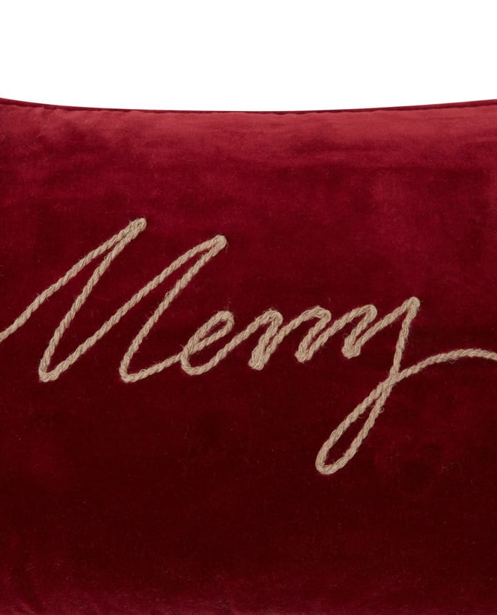 Coussin Merry Cotton Velvet 30x50 cm, Red Lexington